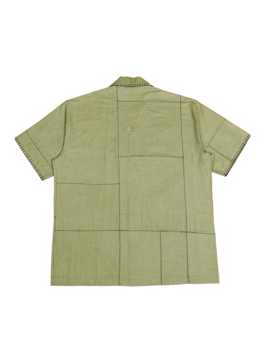 OLIVE PATCHWORK SHIRT