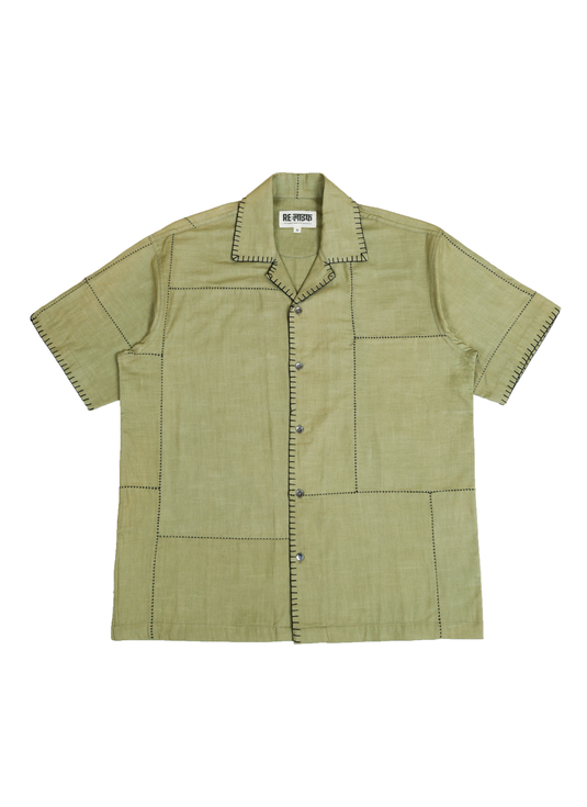 OLIVE PATCHWORK SHIRT